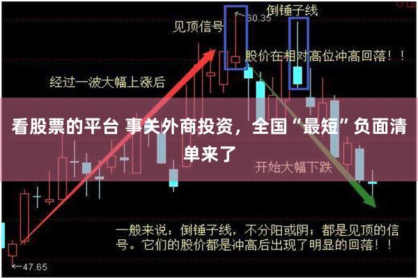 看股票的平台 事关外商投资，全国“最短”负面清单来了