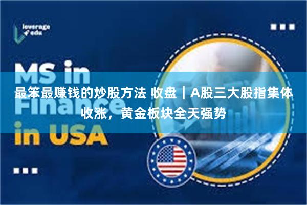 最笨最赚钱的炒股方法 收盘｜A股三大股指集体收涨，黄金板块全天强势