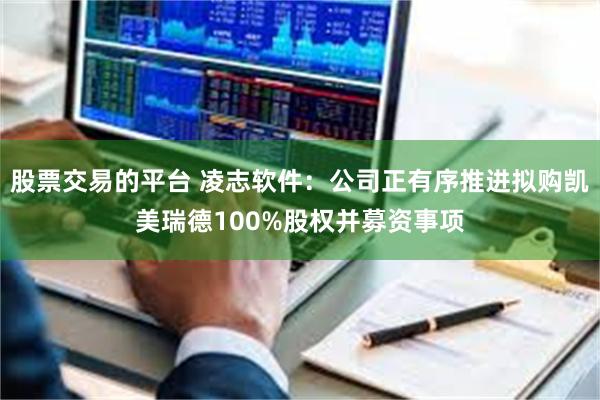 股票交易的平台 凌志软件：公司正有序推进拟购凯美瑞德100%股权并募资事项