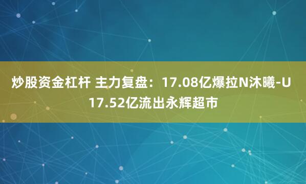 炒股资金杠杆 主力复盘：17.08亿爆拉N沐曦-U 17.52亿流出永辉超市